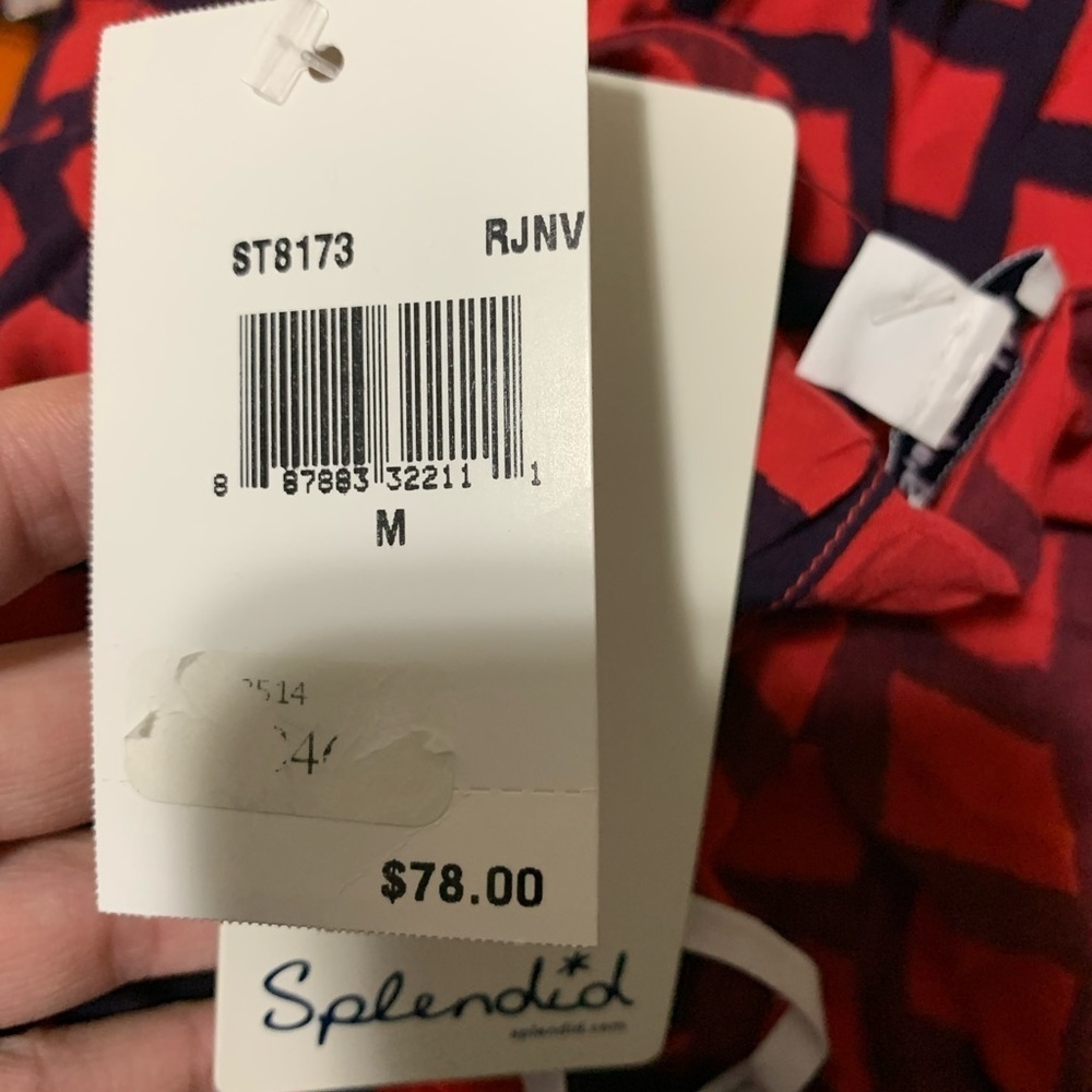 Splendid red patterned blouse - Picture 4 of 5